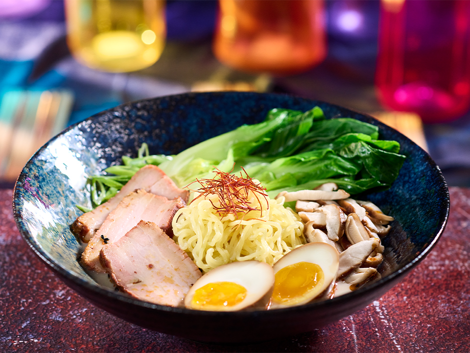 Ramen available from The Blue Dragon Pan-Asian Restaurant in Celestial Park at Epic Universe