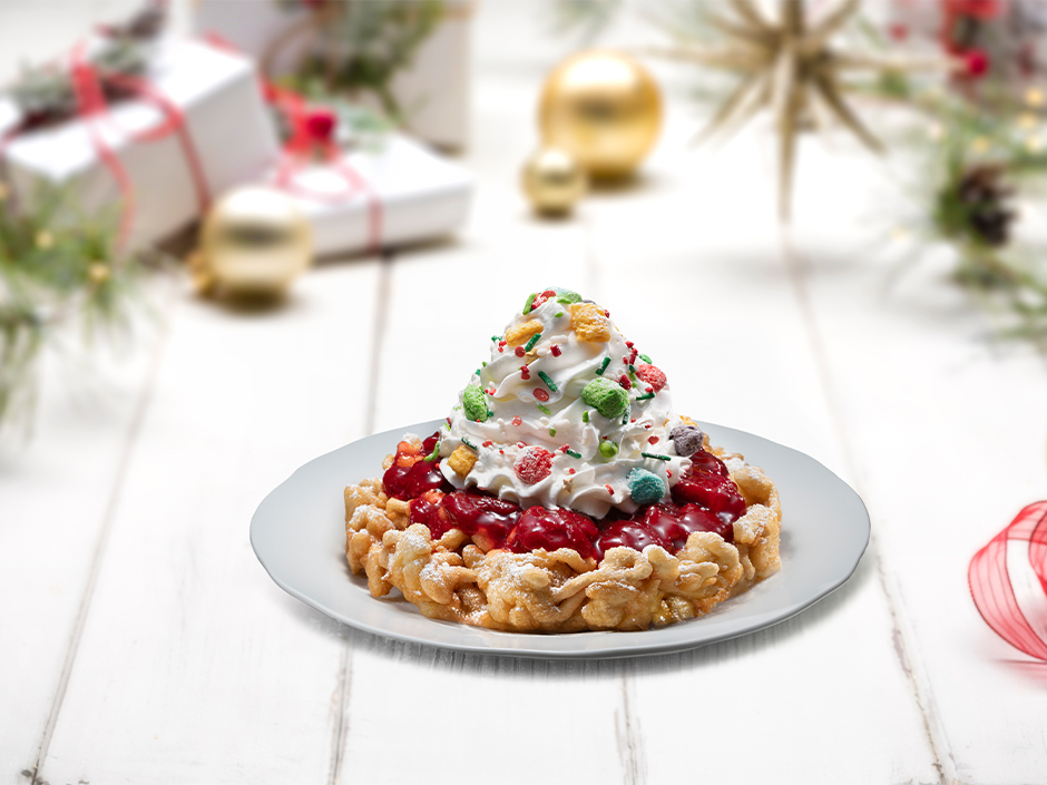 Who-bilation Funnel Cake, available during the holidays at Universal Studios Hollywood. 