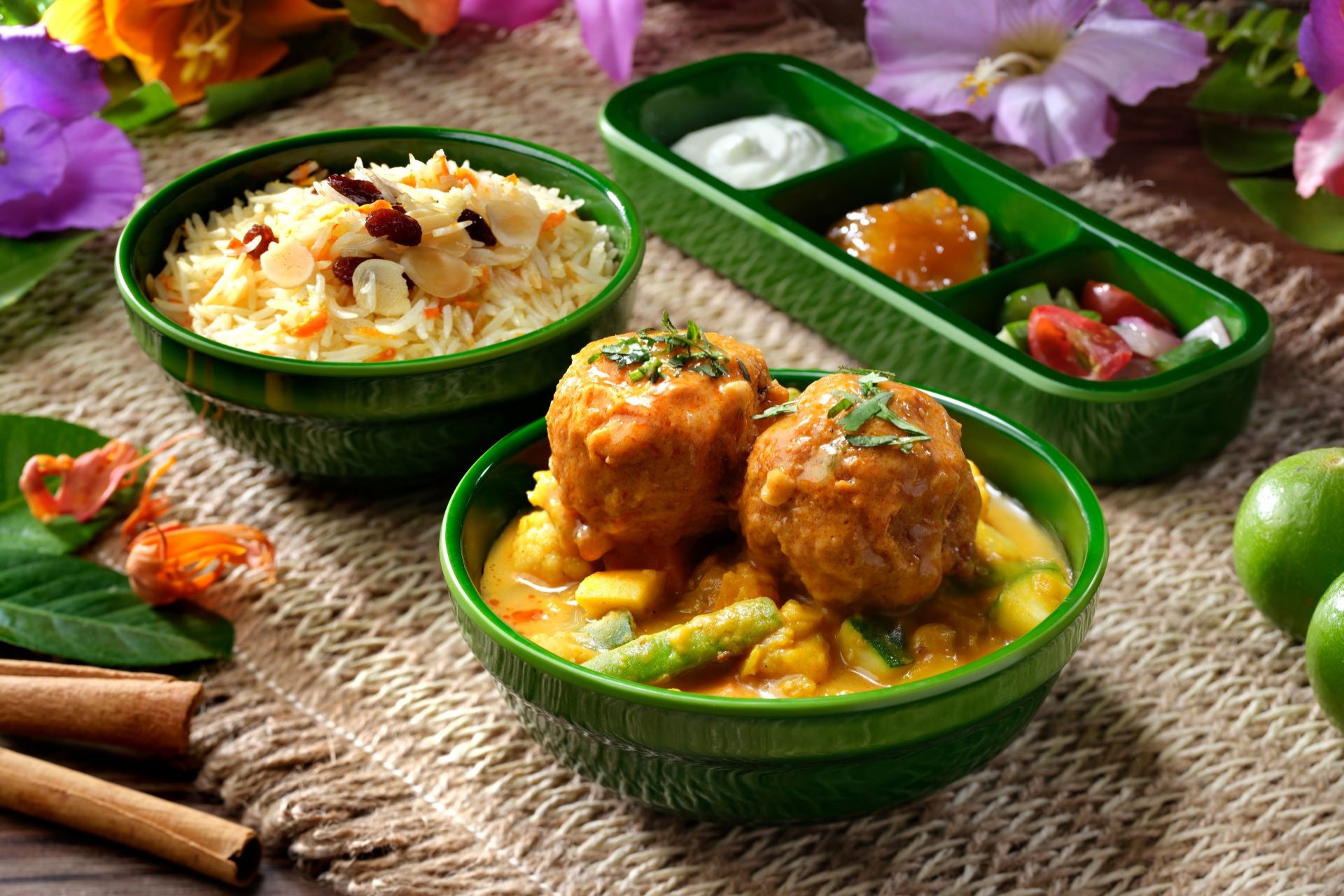 Curry Kofta with Signature Rice at Wayfinders' Table